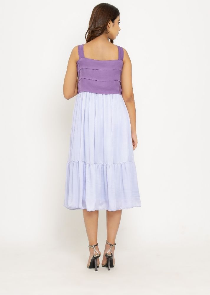 Strappy Purple-Lilac Midi Dress