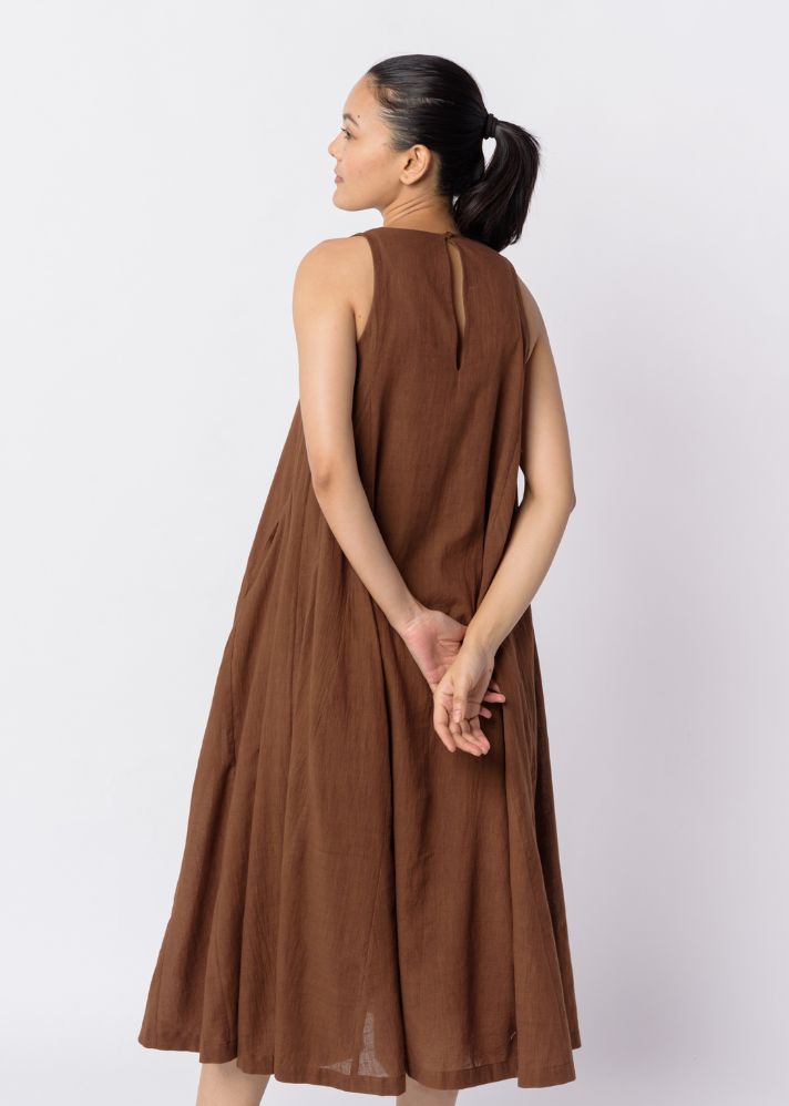 Cocoa Brown Voluminous Dress