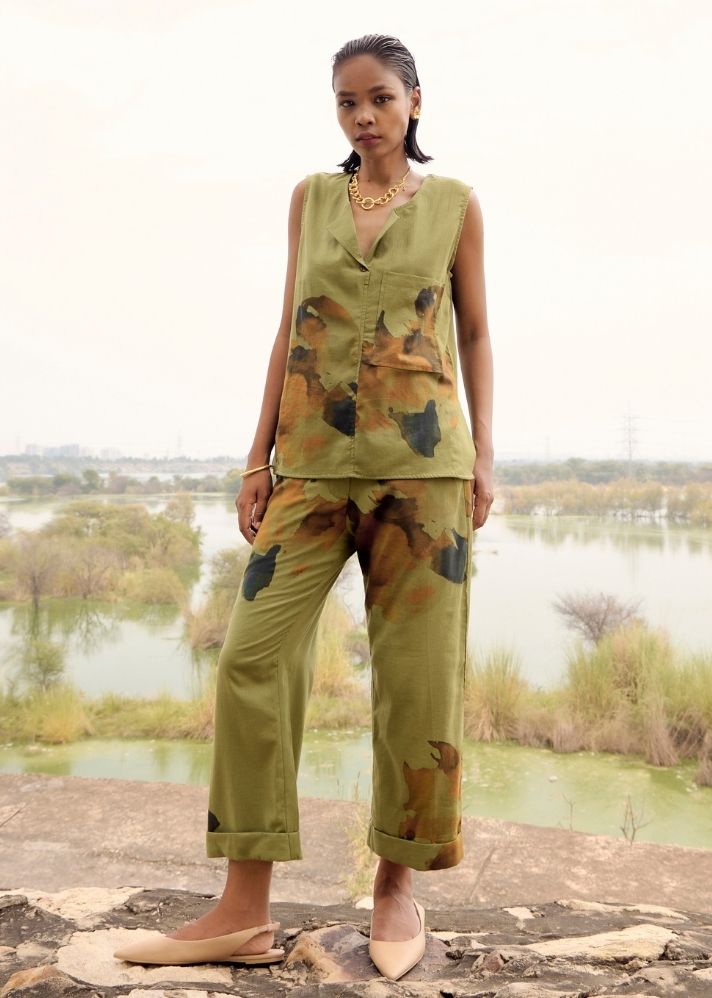 A Model Wearing Multicolor Pure Cotton Warbler Co-Ord Set, curated by Only Ethikal