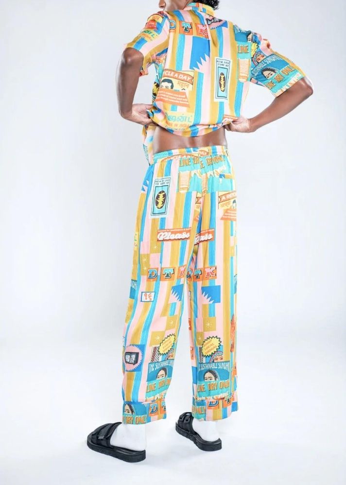 A Model Wearing Multicolor Lyocell Jordaar Trouser, curated by Only Ethikal