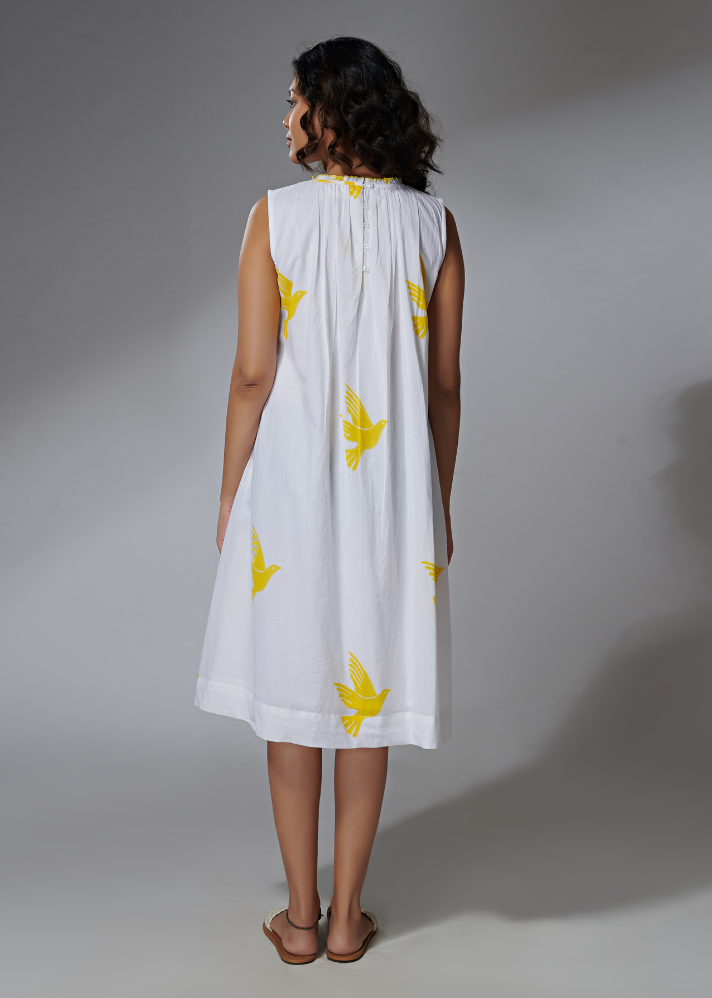 Flawless Flutter Yellow Dress - onlyethikal