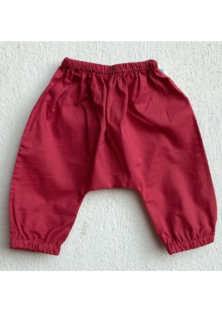 Unisex Organic Koi Peach Jhabla With Red Pants
