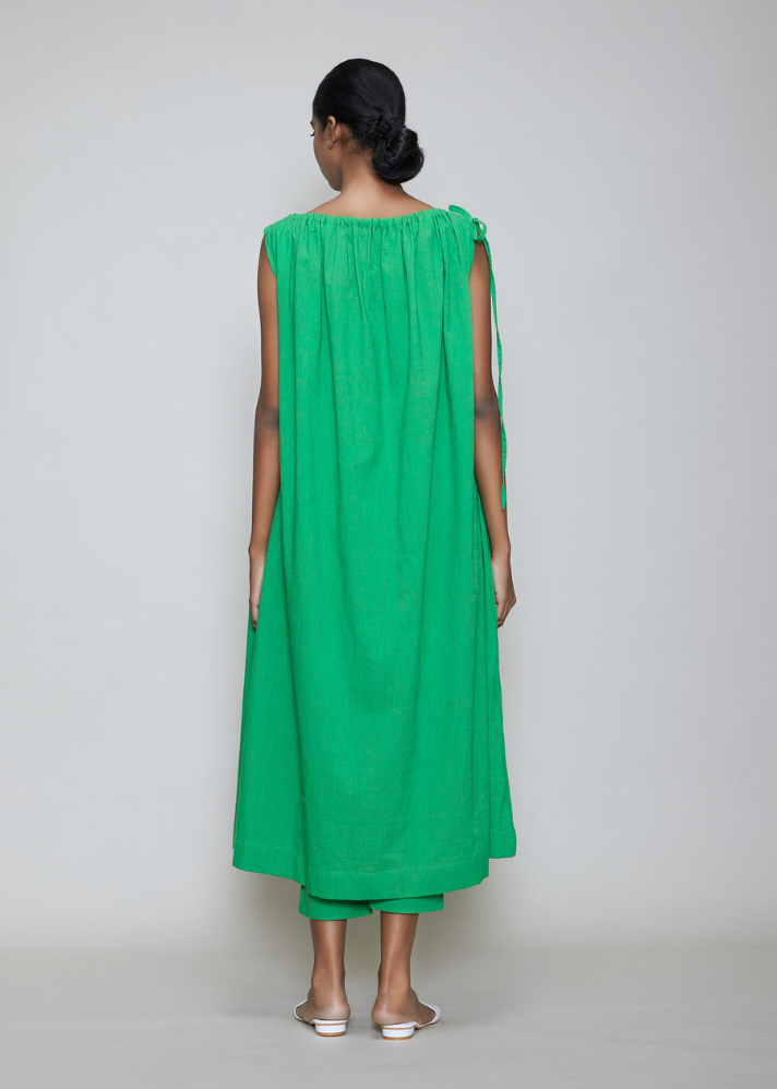 Yupa Aakaar Dress Green - onlyethikal