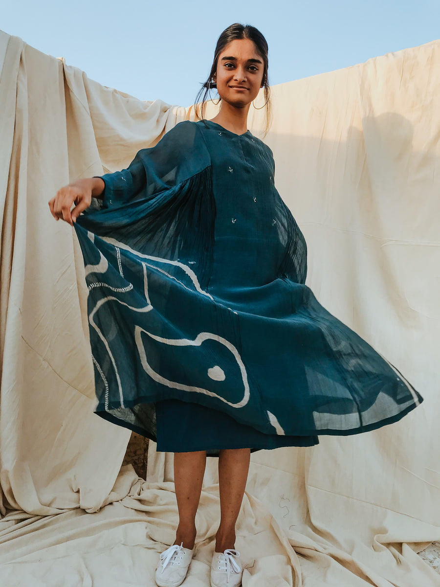 Indigo Blue Ruzgar Dress - onlyethikal