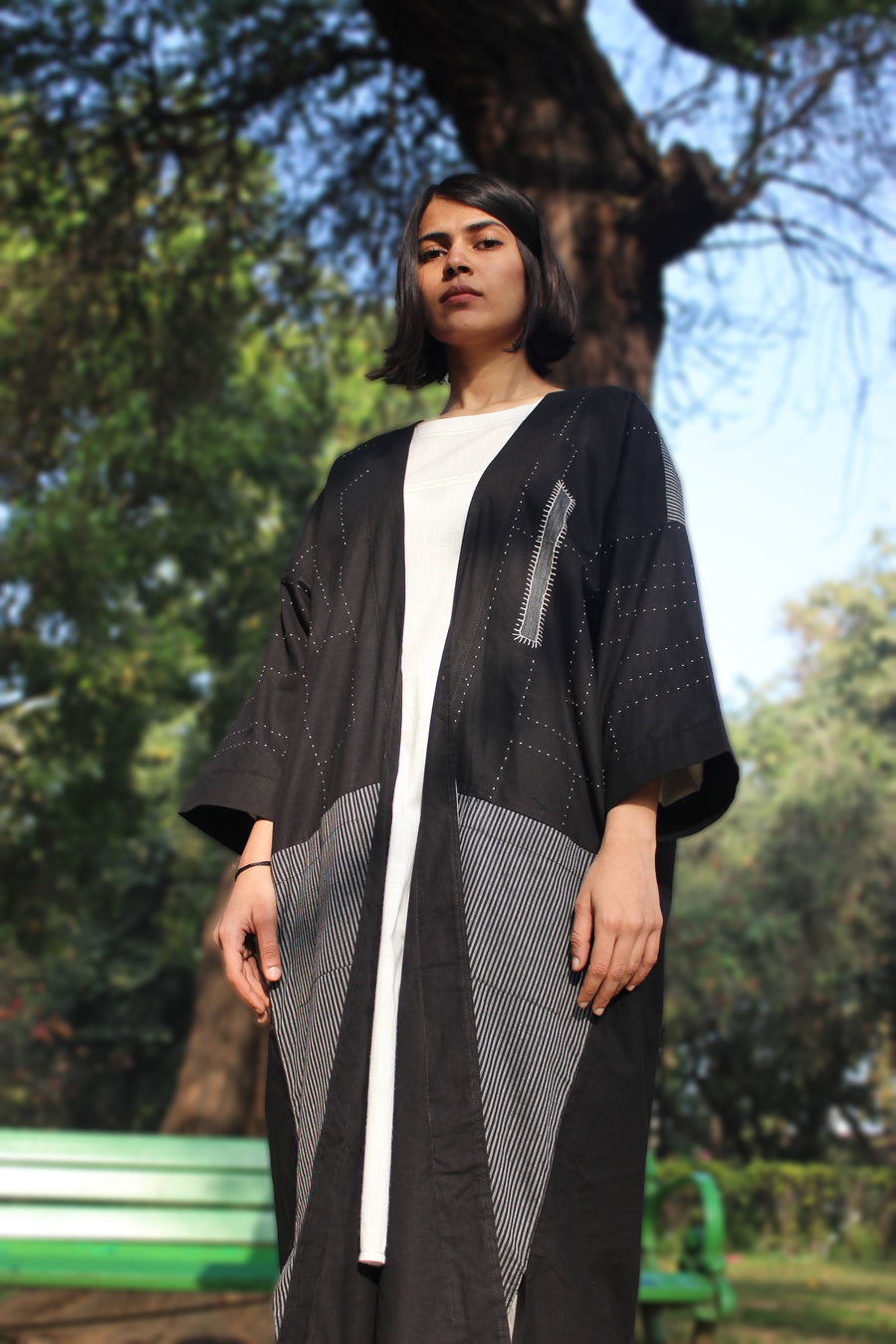 Black & Grey Kimono Overlay - onlyethikal