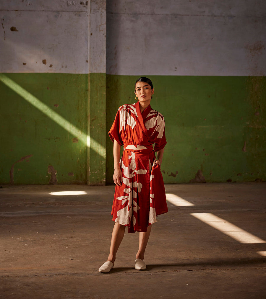 A Model Wearing Multicolor Pure Cotton Watermelon Sugar, curated by Only Ethikal