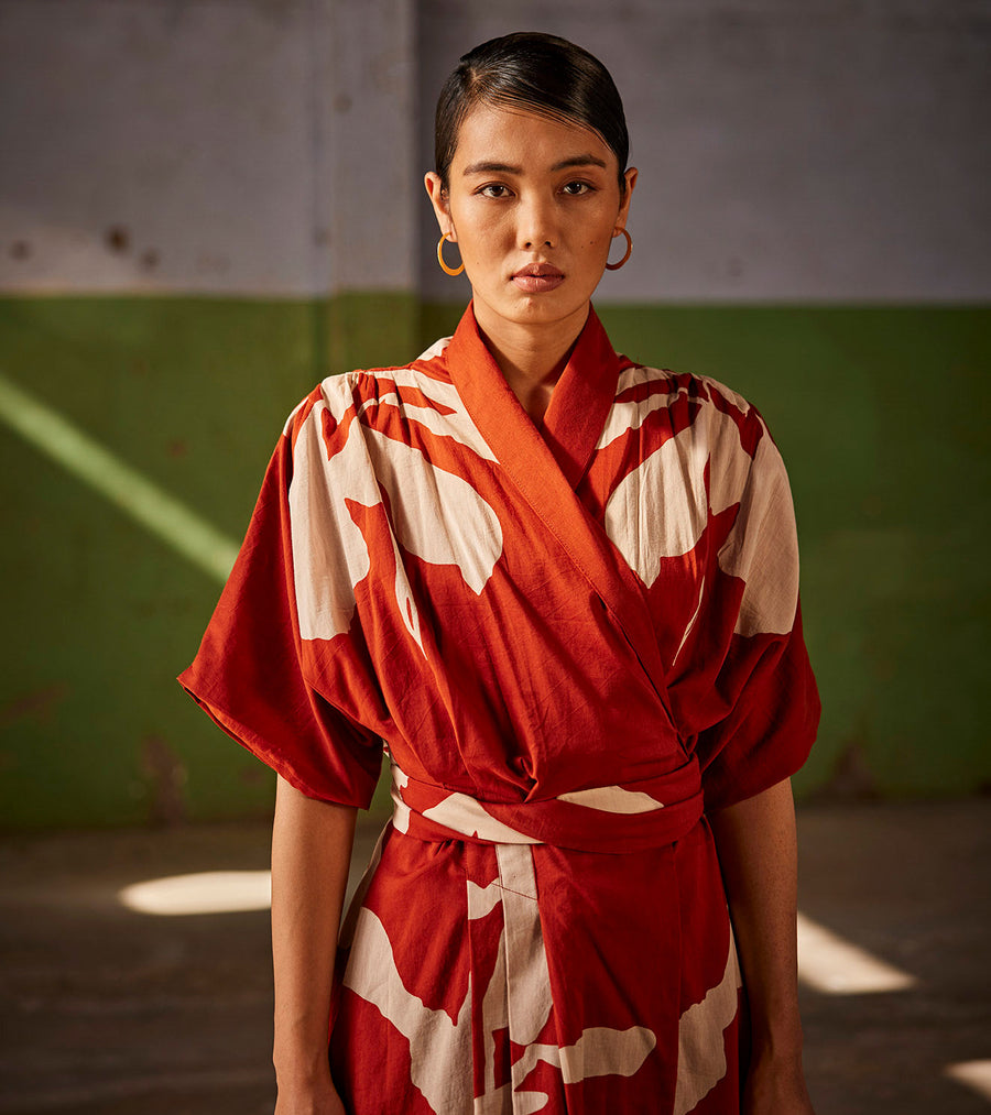 A Model Wearing Multicolor Pure Cotton Watermelon Sugar, curated by Only Ethikal