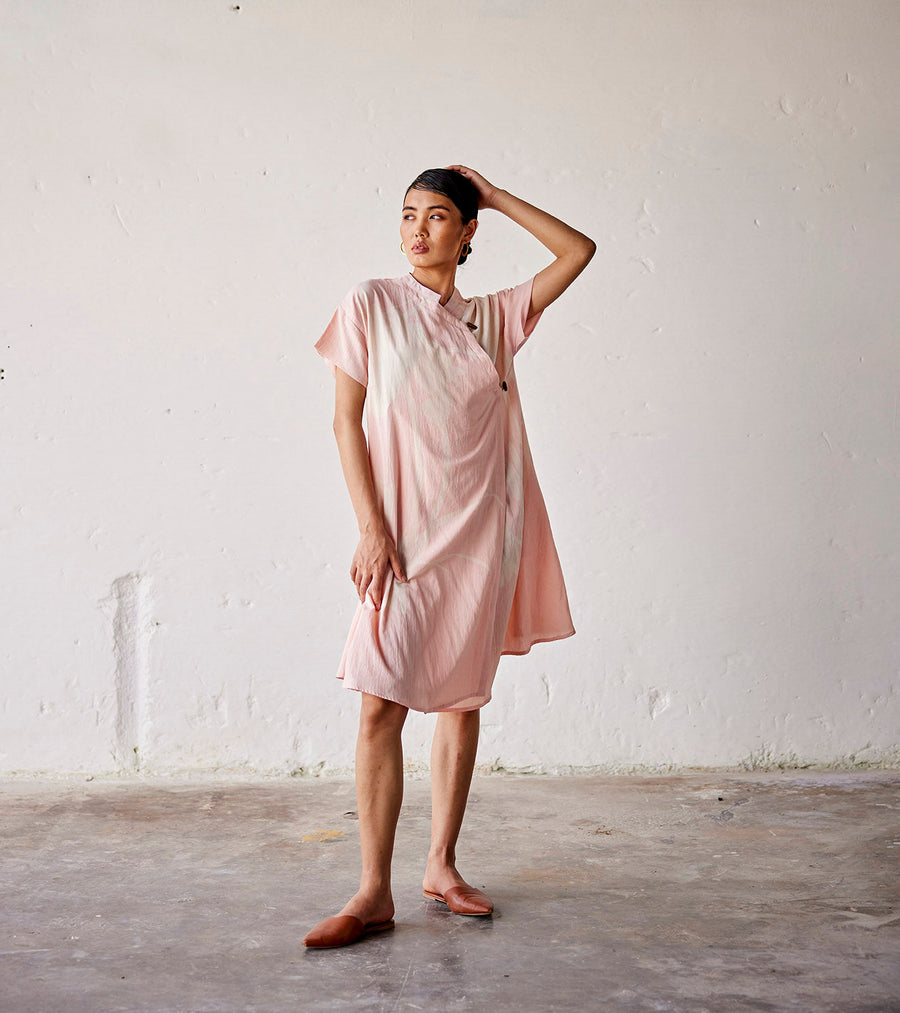 A Model Wearing Pink Pure Cotton Sun Kissed, curated by Only Ethikal
