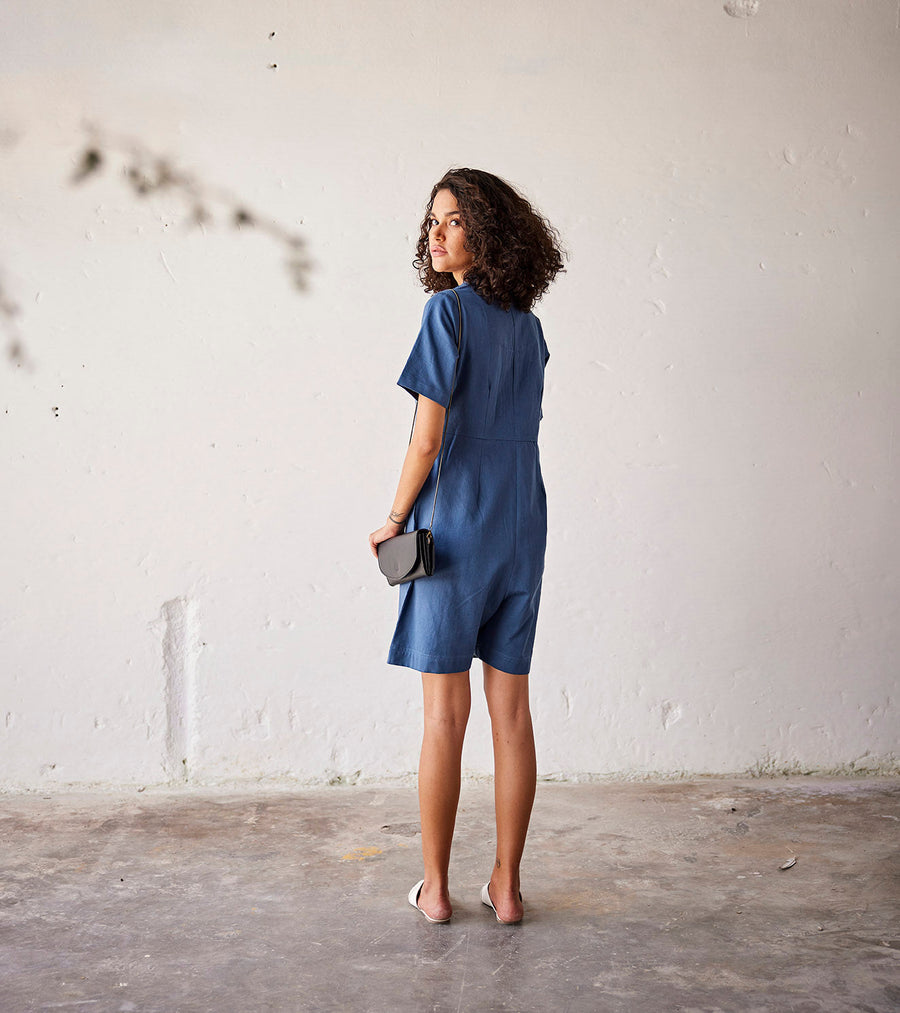 A Model Wearing Blue Cotton Bubble Gum, curated by Only Ethikal