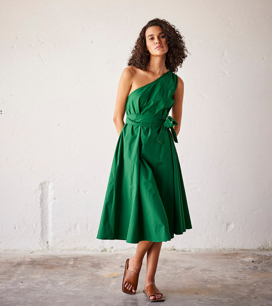 A Model Wearing Green Pure Cotton Peas in a Pod, curated by Only Ethikal