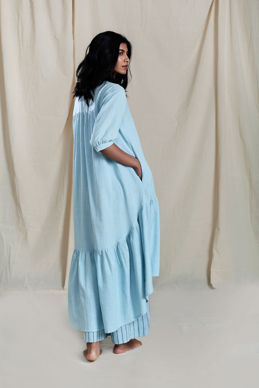 Praci Aakaar Blue Dress - onlyethikal