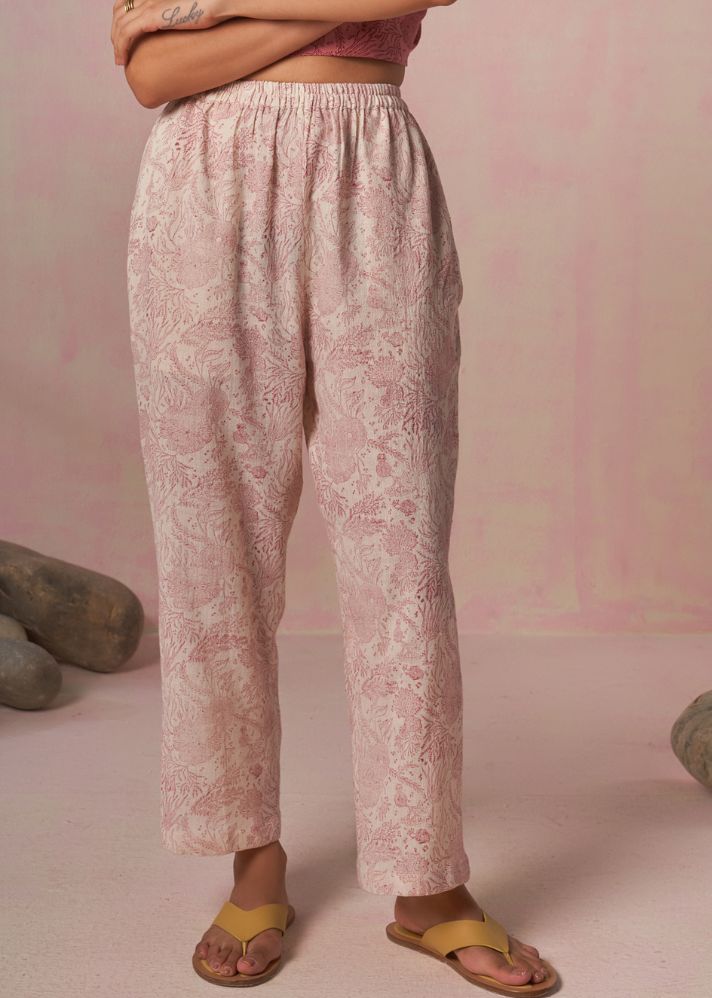 Coral Relaxed Trousers