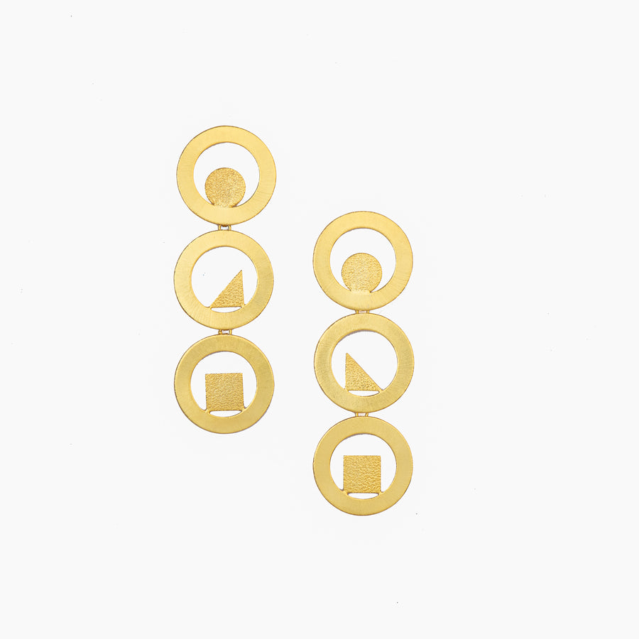 TBC Signature 3 Circle Earrings - onlyethikal