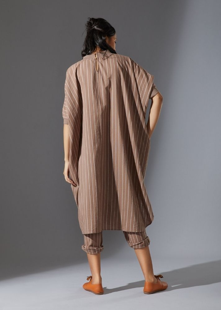 Cotton Cowl Dress-Beige - onlyethikal