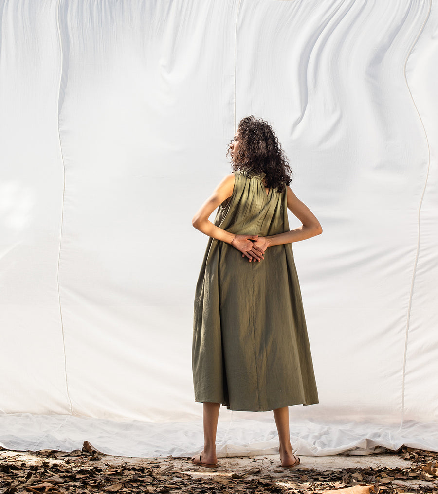 We Olive Tent Dress - onlyethikal